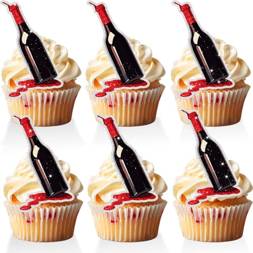 18-teiliges Weinkuchen-Dekorationsset für Männer, Weinpartyzubehör, perfekt für Geburtstagsfeiern und Versammlungen, Weinmotto-Party-Dekoration, ideal für Weinliebhaber und elegante Kuchen-Designs von RedLeLe