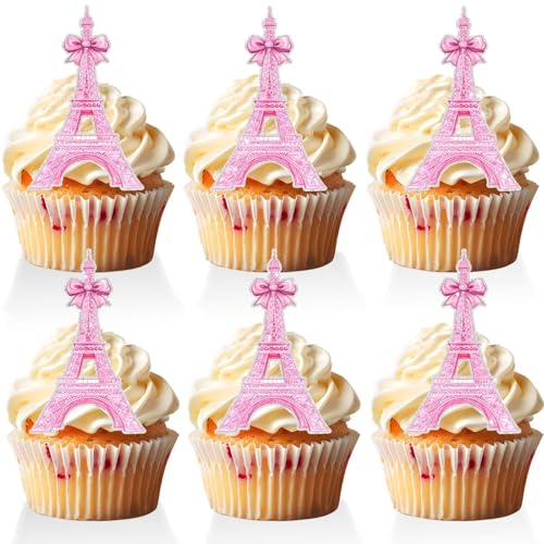 Eiffelturm Kuchen Dekorationen 18 Stück Paris Thema Kuchen Dekor Perfekt für Partys 20. 30. 40. Geburtstag Feiern Eiffelturm Dekorationen Paris Kuchen Dekorationen von RedLeLe
