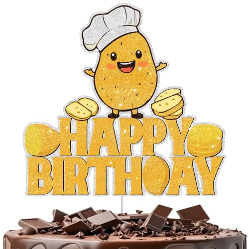 Kartoffelkuchendekorationen für Geburtstage, ideal für Jungen und Mädchen im Alter von 1, 2 und 10 Jahren, Kartoffelchips, Partyzubehör, perfekt für lustige Feiern und kreative festliche Kuchen Kartoffelkuchendekorationen für Geburtstage, ideal für Jungen und Mädchen im Alter von 1, 2 und 10 Jahren, Kartoffelchips, Partyzubehör, perfekt für lustige Feiern und kreative festliche Kuchen von RedLeLe