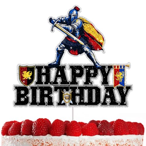 Mittelalterliche Cupcake-Aufsätze, Wikinger-Party-Dekorationen, Fantasy-Drachen-Dekoration, geeignet für Jungen, Mädchen, Erwachsene, Geburtstag, Feier, Schloss, Motto-Partyzubehör von RedLeLe