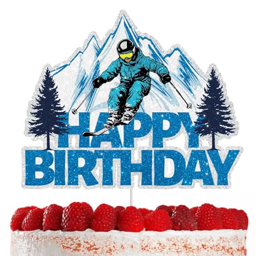 Skikuchen-Dekorationen für Winterpartys, perfekt für Jungen und Mädchen, Skirennen-Mottoparty-Zubehör, ideal für lustige festliche Veranstaltungen und Feiern. Schaffen Sie ein einzigartiges und von RedLeLe