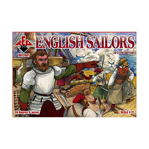 Red Box RB72081 - Modellbausatz English Sailor, 16-17th Century, grau von Redbox