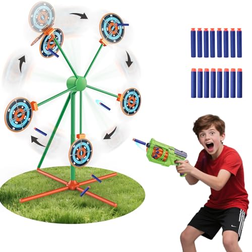 Outdoor Schießspiel für Kinder 8-12, Auto Reset Moving Target Set mit RD-8 Spielzeugpistole & Schaumstoff-Darts Hinterhof Sport Geschenk für Jungen Geburtstag Ostern Lustiges Nerf-kompatibles Outdoor Schießspiel für Kinder 8-12, Auto Reset Moving Target Set mit RD-8 Spielzeugpistole & Schaumstoff-Darts Hinterhof Sport Geschenk für Jungen Geburtstag Ostern Lustiges Nerf-kompatibles von ReechTree
