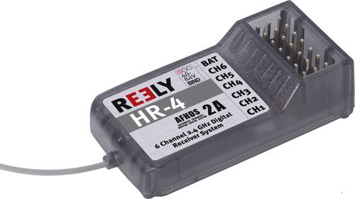 Reely HR-4 6-Kanal Empfänger 2,4GHz Stecksystem JR von Reely