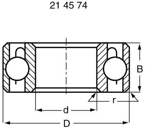 Reely Kugellager radial Edelstahl Innen-Durchmesser: 4mm Außen-Durchmesser: 9mm Drehzahl (max.): 62 von Reely