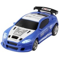 Reely Mini Racer Blau-Weiß Brushed 1:64 RC Modellauto Elektro Straßenmodell Heckantrieb (2WD) RtR 2,4GHz Inkl. Akku und Ladegerät von Reely
