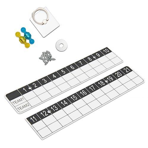 Regal Rhino Cornhole Score Keeper, 2er-Pack Metall-Cornhole-Anzeigetafel, perfekt für Hufeisen Außenspiel, Boccia-Ball, Unterlegscheiben-Spiel, Hofspiele, mit Bonus-Telefonringhalter von Regal Rhino