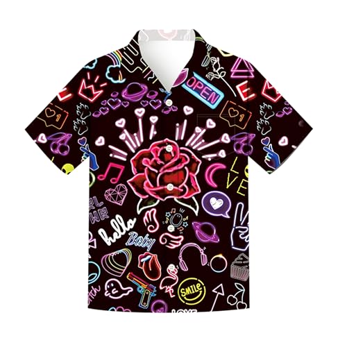 Regenboog Patriotisches Herrenhemd, Motiv: USA-Flagge, kurzärmelig, Button-Down-Shirt, Hawaii-Neon, lustiges Strand-Top, 02-Neon Rose, XXX-Large Regenboog Patriotisches Herrenhemd, Motiv: USA-Flagge, kurzärmelig, Button-Down-Shirt, Hawaii-Neon, lustiges Strand-Top, 02-Neon Rose, XXX-Large von Regenboog
