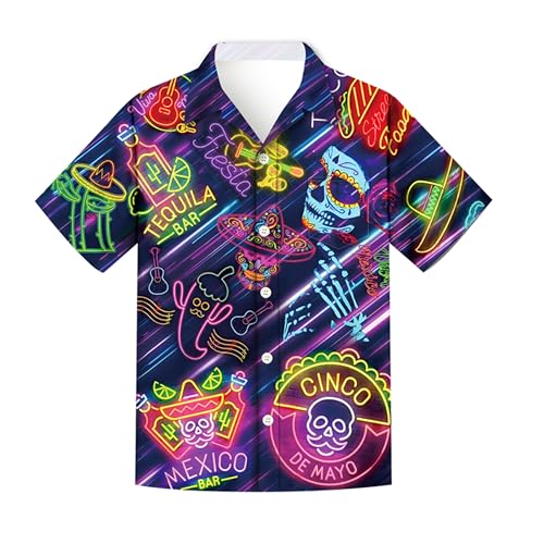 Regenboog Patriotisches Herrenhemd, Motiv: USA-Flagge, kurzärmelig, Button-Down-Shirt, Hawaii-Neon, lustiges Strand-Top, 03-neon Mexiko, XX-Large Regenboog Patriotisches Herrenhemd, Motiv: USA-Flagge, kurzärmelig, Button-Down-Shirt, Hawaii-Neon, lustiges Strand-Top, 03-neon Mexiko, XX-Large von Regenboog
