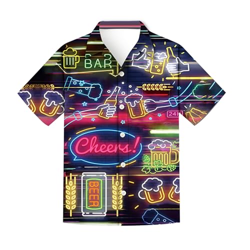 Regenboog Patriotisches Herrenhemd, Motiv: USA-Flagge, kurzärmelig, Button-Down-Shirt, Hawaii-Neon, lustiges Strand-Top, 04-Neon Beer, XXL Regenboog Patriotisches Herrenhemd, Motiv: USA-Flagge, kurzärmelig, Button-Down-Shirt, Hawaii-Neon, lustiges Strand-Top, 04-Neon Beer, XXL von Regenboog