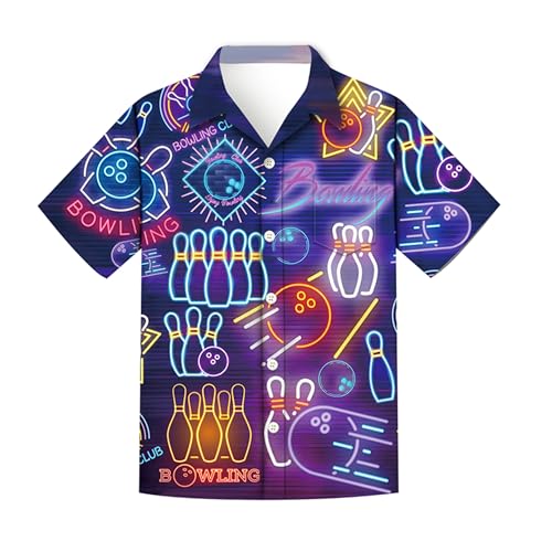 Regenboog Patriotisches Herrenhemd, Motiv: USA-Flagge, kurzärmelig, Button-Down-Shirt, Hawaii-Neon, lustiges Strand-Top, 06-neon Bowling, 3XL Regenboog Patriotisches Herrenhemd, Motiv: USA-Flagge, kurzärmelig, Button-Down-Shirt, Hawaii-Neon, lustiges Strand-Top, 06-neon Bowling, 3XL von Regenboog