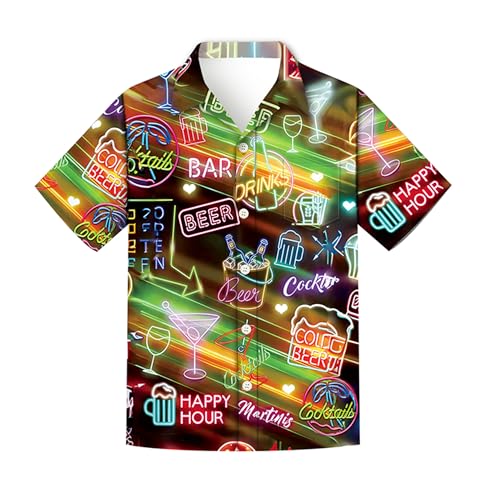 Regenboog Patriotisches Herrenhemd, Motiv: USA-Flagge, kurzärmelig, Button-Down-Shirt, Hawaii-Neon, lustiges Strand-Top, 09-Neon Green Beer, XX-Large Regenboog Patriotisches Herrenhemd, Motiv: USA-Flagge, kurzärmelig, Button-Down-Shirt, Hawaii-Neon, lustiges Strand-Top, 09-Neon Green Beer, XX-Large von Regenboog