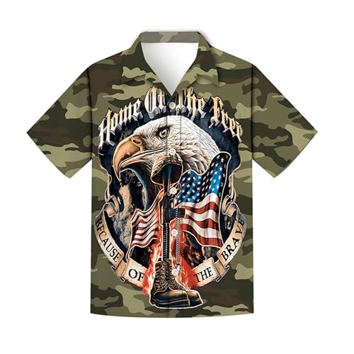 Regenboog Patriotisches Herrenhemd, Motiv: USA-Flagge, kurzärmelig, Button-Down-Shirt, Hawaii-Neon, lustiges Strand-Top, Adler, X-Large Regenboog Patriotisches Herrenhemd, Motiv: USA-Flagge, kurzärmelig, Button-Down-Shirt, Hawaii-Neon, lustiges Strand-Top, Adler, X-Large von Regenboog