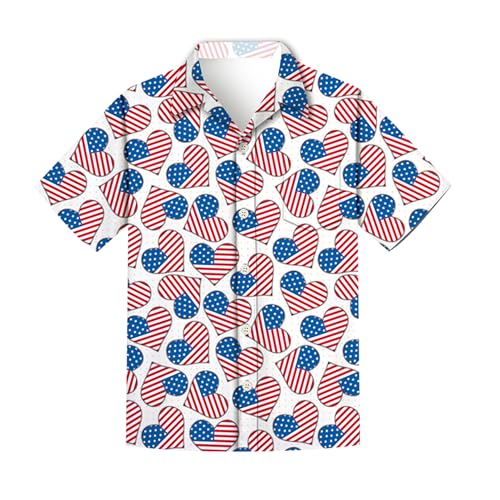 Regenboog Patriotisches Herrenhemd, Motiv: USA-Flagge, kurzärmelig, Button-Down-Shirt, Hawaii-Neon, lustiges Strand-Top, Herz-Flagge, X-Large Regenboog Patriotisches Herrenhemd, Motiv: USA-Flagge, kurzärmelig, Button-Down-Shirt, Hawaii-Neon, lustiges Strand-Top, Herz-Flagge, X-Large von Regenboog