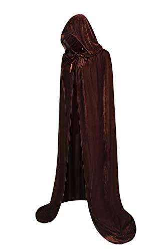 Regenboog Samt-Umhang für Kinder mit Kapuze, brauner Umhang für Kinder, kurzer Samt-Umhang für Damen, Halloween-Kostüm, Umhang, Maskerade, Hexe, Zauberer, Renaissance, Größe M, 80 cm Regenboog Samt-Umhang für Kinder mit Kapuze, brauner Umhang für Kinder, kurzer Samt-Umhang für Damen, Halloween-Kostüm, Umhang, Maskerade, Hexe, Zauberer, Renaissance, Größe M, 80 cm von Regenboog