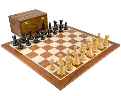 Competition Black Staunton Schachspiel mit Koffer von Regency Chess