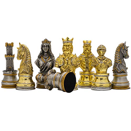 The Medieval Pewter Hand Painted Luxury Chess Men by Italfama von Regencychess