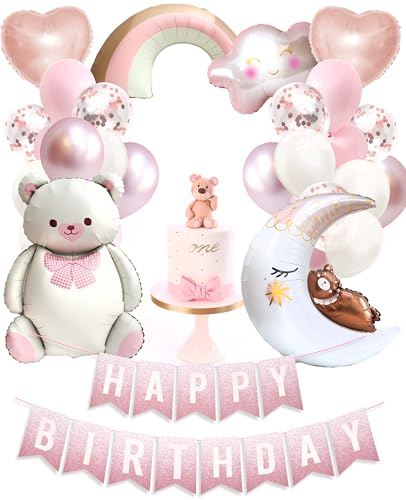 Regendeko Happy Birthday Rosa Bär Bear Geburtstagsdeko Tier Kindergeburtstag Geburtstag MädchenDeko Luftballon Girlande Konfetti Luftballons Party Deko Regendeko Happy Birthday Rosa Bär Bear Geburtstagsdeko Tier Kindergeburtstag Geburtstag MädchenDeko Luftballon Girlande Konfetti Luftballons Party Deko von Regendeko