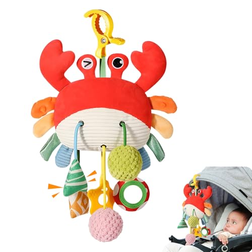 Regerly Baby Kinderwagen Spielzeug, 1 Stück Baby Pram Toy Kinderwagen-Spielzeug für Babys Neugeborenes Autositz-Spielzeug Hängende Plüschtiere für Autositz Babybett Kinderwagen von Regerly