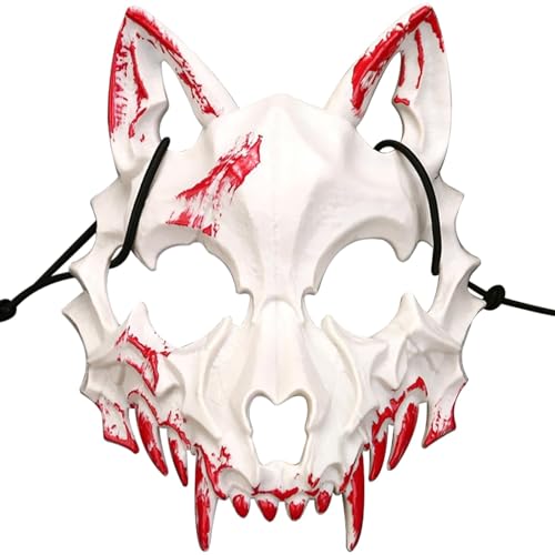 Regerly Tier Skelett Maske Halloween, 1 Stück Gesichtsmaske Wolf Horror Devil Wolf Maske Knochen Halbmaske Simulation Tier Scary WerwolfGesichtsdekoration für Halloween Karneval Regerly Tier Skelett Maske Halloween, 1 Stück Gesichtsmaske Wolf Horror Devil Wolf Maske Knochen Halbmaske Simulation Tier Scary WerwolfGesichtsdekoration für Halloween Karneval von Regerly