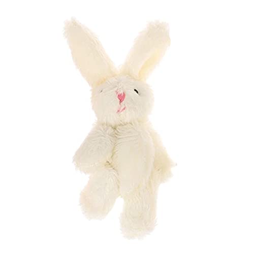 Reheyre 6 cm Kaninchen Plüsch Spielzeug Cartoon Fülle Dekorative DIY -Ornamente Geschenke Hasen ausgestopfter Puppenanhänger für Kinder, Mädchen, Jungen und Freunde, Weihnachten, Taschen, Kleidu von Reheyre