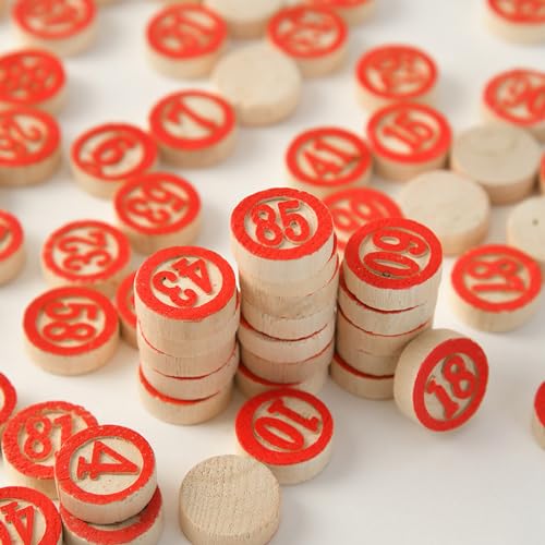 Reicyfang 90 Stück Vintage Tombola Italienische Spiel Tombolini Fliesen Rustikale Bingo Chips Holz Tombola Standard Fliesen Klassische Bingo Spielsteine Ideal für Custom DIY Brettspiel Stücke und Reicyfang 90 Stück Vintage Tombola Italienische Spiel Tombolini Fliesen Rustikale Bingo Chips Holz Tombola Standard Fliesen Klassische Bingo Spielsteine Ideal für Custom DIY Brettspiel Stücke und von Reicyfang