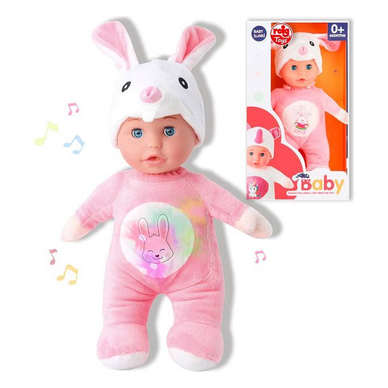 Babypuppe Reig 30 cm Hase Plüschtier Rosa (30 cm) von Reig
