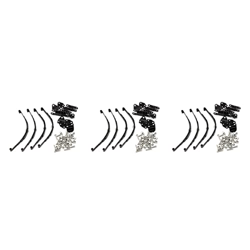 Reinscer 12 Stücke 1/10 Blatt Federn Set HighLift Chassis für 1/10 D90 RC Crawler Auto Teile Schwarz von Reinscer