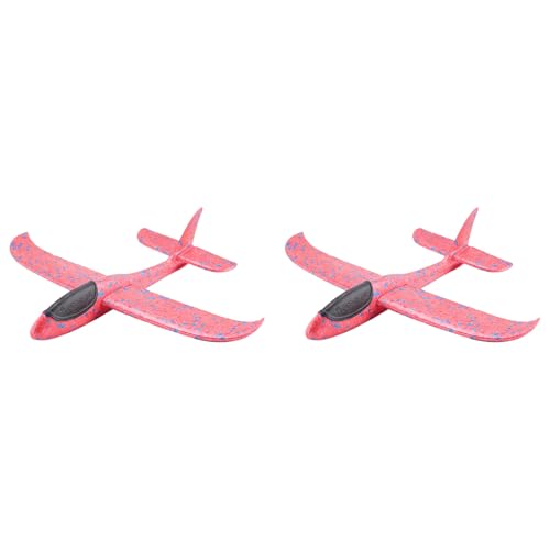 Reinscer 2 Stueck EPP-Schaum-Handwurf-Flugzeug im Freien starten Segelflugzeug-Flugzeug-Kind-Geschenk-Spielzeug 34.5 x 32 x 7.8cm von Reinscer