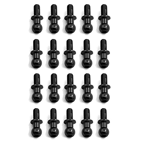 Reinscer 20 Stücke M3 Metall Sechskant Kopf Schrauben für TT01 TT02 D5 1/10,Schwarz von Reinscer