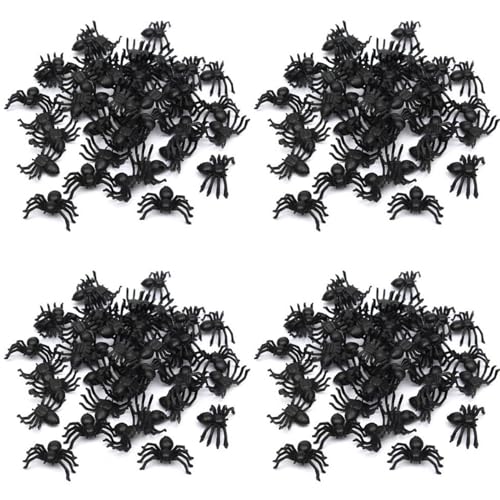 Reinscer 200X Kunststoff Schwarz Spinne Trick Spielzeug Halloween Spukhaus Prop von Reinscer