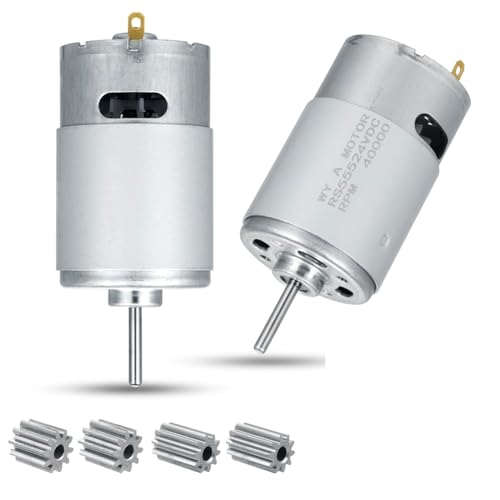 Reinscer 24 V, 40.000 Min, Elektromotor, 2 Stück, Hochgeschwindigkeitsmotor RS555, Kinderspielzeug, Automotoren, Kinderauto-Getriebezubehör von Reinscer