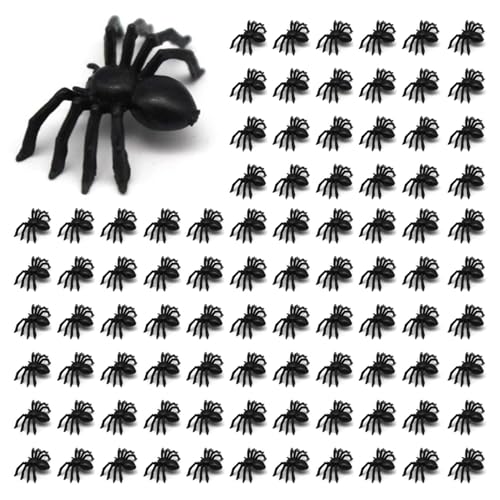 Reinscer 250x Kunststoff Schwarz Spinne Trick Spielzeug Halloween Spukhaus Prop von Reinscer
