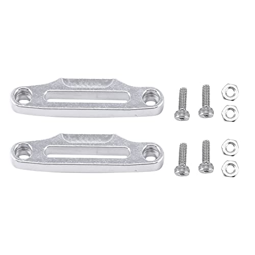 Reinscer 2PC Aluminiumlegierung WindenseilfüHrung MetallkabelfüHrung für 1/10 RC Crawler RC Cars Stoßstange Dekorative Teile von Reinscer