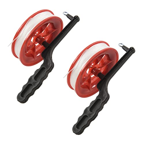 Reinscer 2X 100 m Verdrehte Schnur Rot Kunststoff Kite Reel Winder von Reinscer