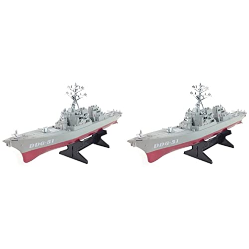 Reinscer 2X Guided Missile Schiffsmodell Statisches Spielzeug mit Ausstellungsstand Kriegsschiff Modell DIY Lernspielzeug Hobbys Kinder Geschenk von Reinscer