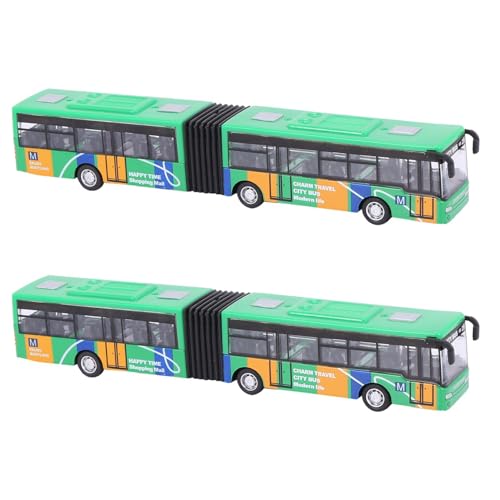 Reinscer 2X Kinder Diecast Model Vehicle Bus Auto Spielzeug Kleines Baby ZurüCkziehen Spielzeug GrüN von Reinscer
