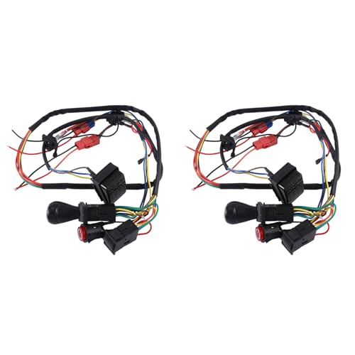 Reinscer 2X Kinder-Elektroauto DIY Modifizierte Kabel und Schalter-Kit, Kinder-Elektroauto 4WD Fahrt auf SpielzeugzubehöR Single Line von Reinscer