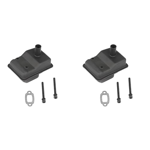 Reinscer 2X Metall SchalldäMpfer für 23Cc 29Cc 30,5Cc 32,36Cc Motor für 1/5 Baja 5B 5T 5SC Rovan Motor Rc Auto Spielzeug Teile von Reinscer