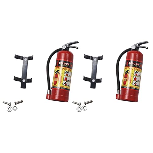 Reinscer 2X RC Dekoration Metall Mini FeuerlöScher für 1/10 RC Crawler Axial SCX10 90046 TRX4 D90, Rot von Reinscer