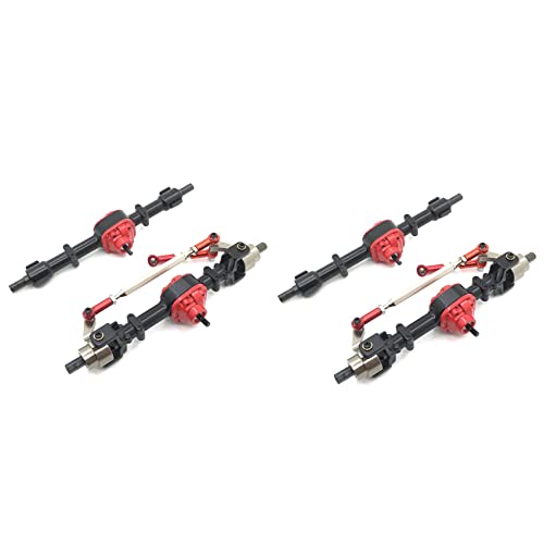 Reinscer 2X Upgrade Stahl Getriebe Vorder- und Achs Brücken Achse Lenkn SäUlen Stangen Satz für MN D90 D99 MN90 MN99S 1/12 RC Auto Teile, A. von Reinscer