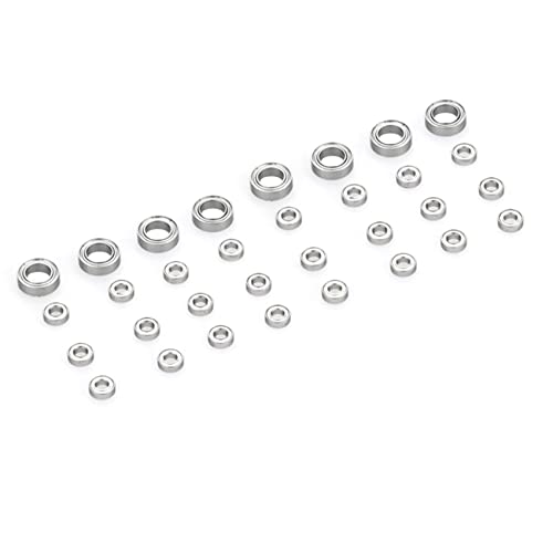 Reinscer 32 STÜCKE Stahl Lager 3X6X2mm 6X10X3mm für C14 C24 B36 MN D90 MN-90 MN99S RC Auto Teile Upgrade Zubehör von Reinscer