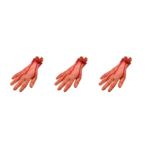 Reinscer 3X Bloody Horror Scary Halloween Prop Fake Abgetrennte Lebensgröße Arm Hand House Scary Bloody von Reinscer