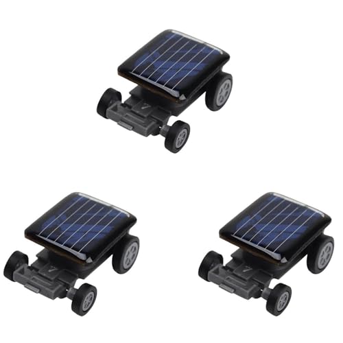 Reinscer 3X Hohe Qualitaet Kleinste Mini Auto Solar Power Spielzeug Auto Racer Educational Gadget Kinder Kinderspielzeug Heisser Solar Power Toy Schwarz von Reinscer