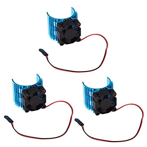 Reinscer 3X Meta Kuehlkoerper mit 5V Luefter Fuer 1/10 RC Auto 540 550 3650 Groesse Motor von Reinscer