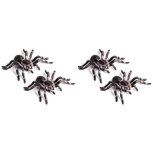 Reinscer 4 Stück 9,5cm Groß Gefälschte Realistische Spinne Insekten Modell Spielzeug Spaß Halloween Unheimlich Stütze von Reinscer