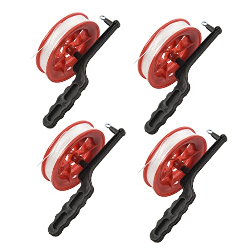 Reinscer 4Stck 100 M Verdrehte Schnur Rot Kunststoff Kite Reel Winder von Reinscer