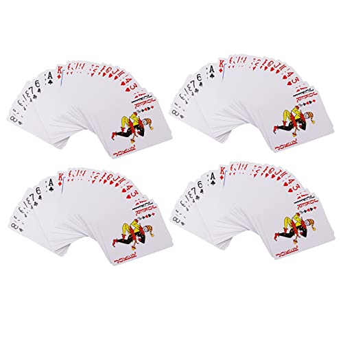 Reinscer 4X Geheime Markierte Poker Karten Durchschauen Spiel Karten Magisches Spielzeug Poker Zauber Tricks von Reinscer