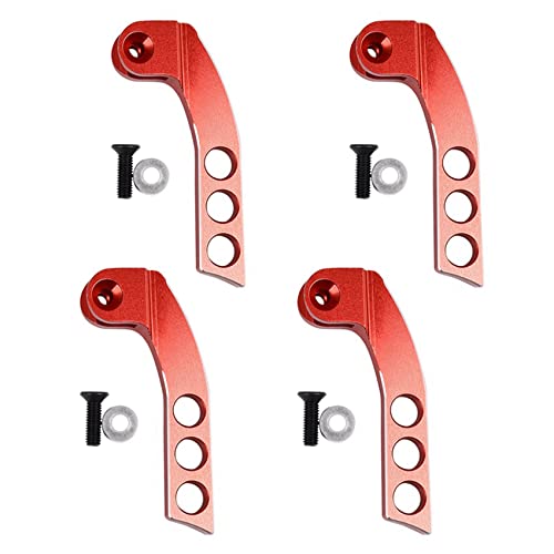 Reinscer 4X Metall 4 Loch Sender Umhänge Band Balancer Einsteller für Futaba Radiolink X9D RC Fernbedienung, Rot Vertikal von Reinscer