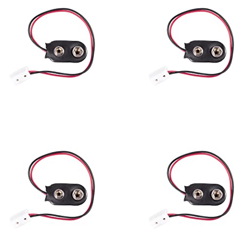 Reinscer 4X Puppenhaus Miniatur 9V Batterie Anschluss W/Draht und Einzel Steckdose von Reinscer